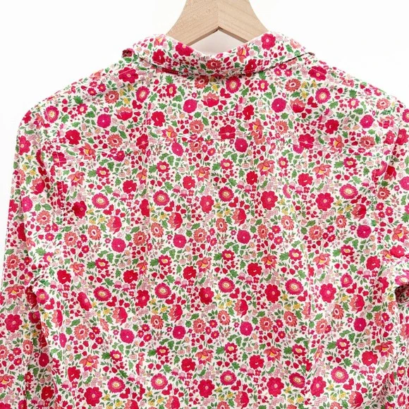 J. Crew Slim-Fit Button Down Shirt in Liberty Fabric Danjo Floral Print Size 4 - Picture 5 of 14